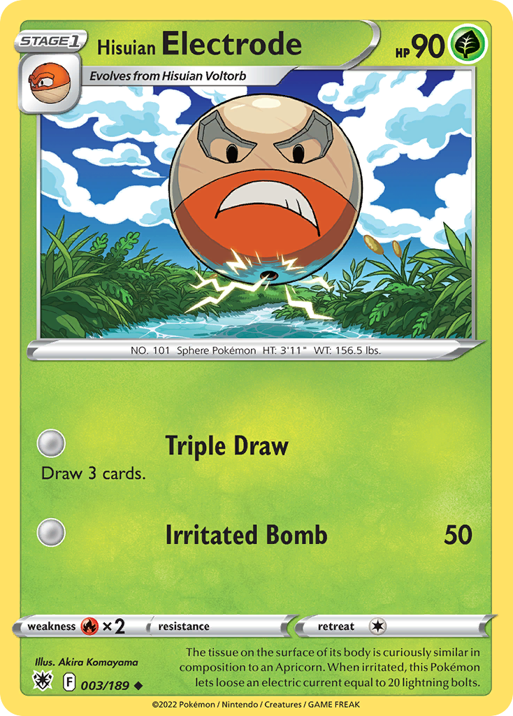 Hisuian Electrode – Astral Radiance 003/189 Pokémon card