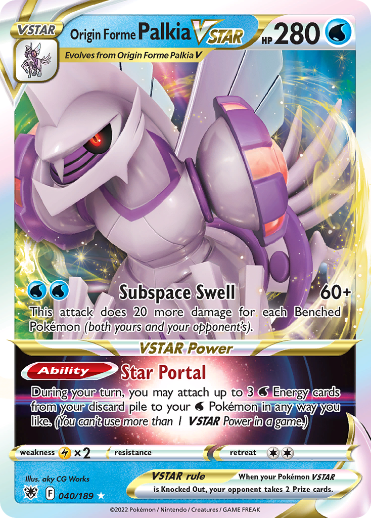 Origin Forme Palkia VSTAR – Astral Radiance 040/189 Pokémon card