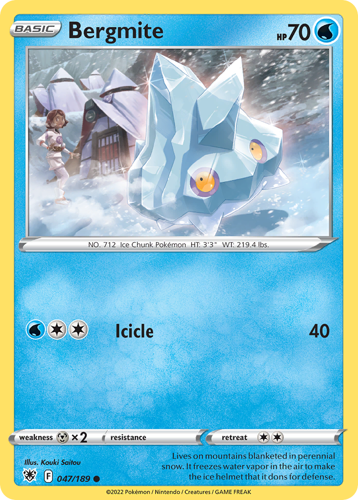 Bergmite – Astral Radiance 047/189 Pokémon card