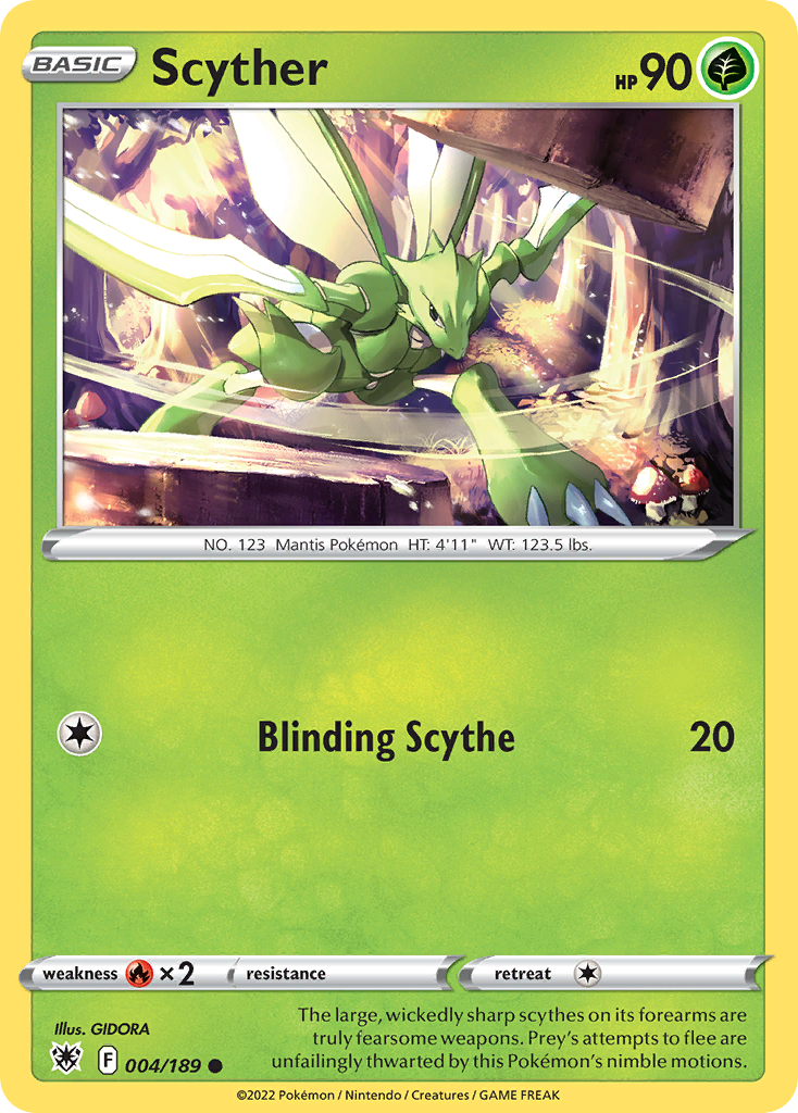 Scyther – Astral Radiance 004/189 Pokémon card