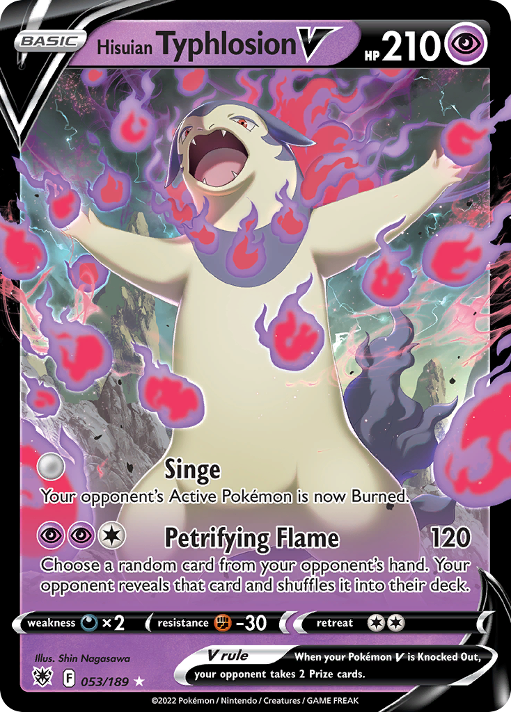 Hisuian Typhlosion V – Astral Radiance 053/189 Pokémon card