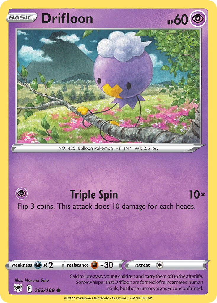 Drifloon – Astral Radiance 063/189 Pokémon card