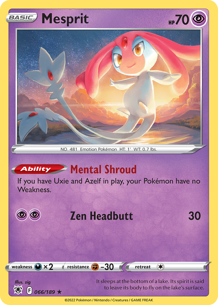 Mesprit – Astral Radiance 066/189 Pokémon card