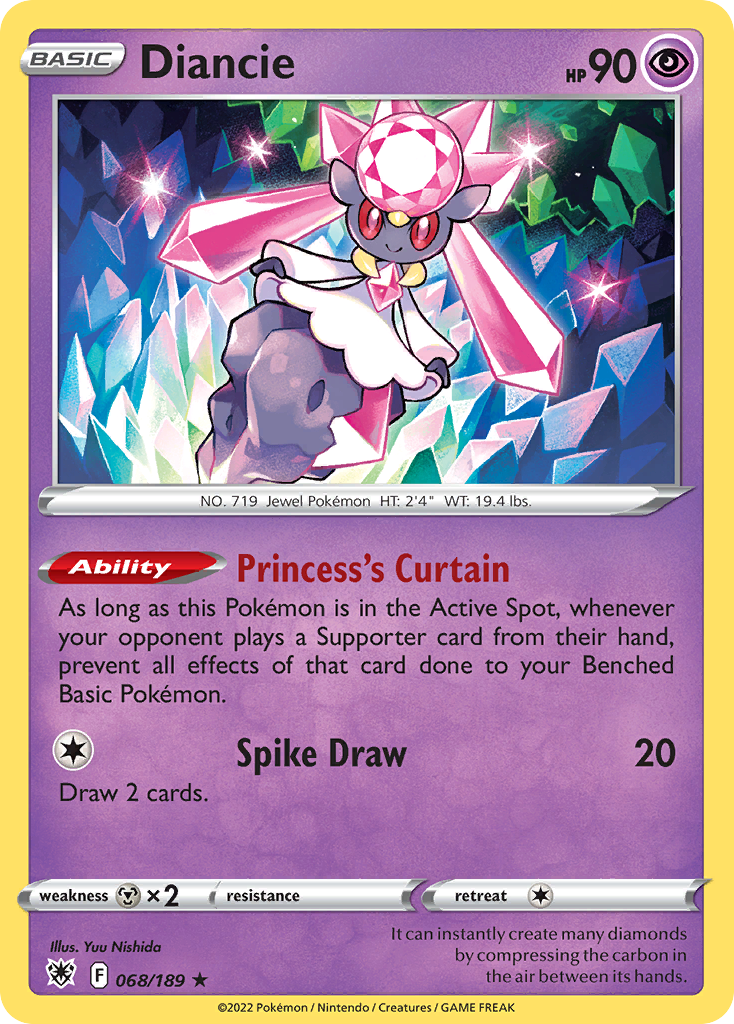 Diancie – Astral Radiance 068/189 Pokémon card