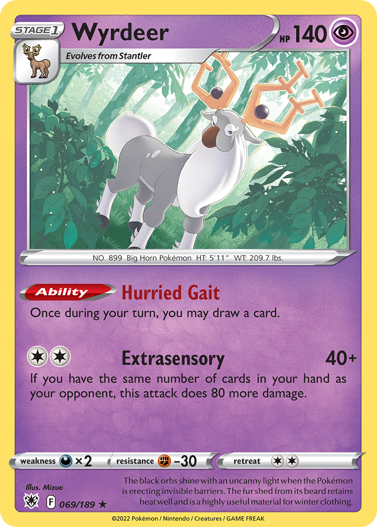 Wyrdeer – Astral Radiance 069/189 Pokémon card
