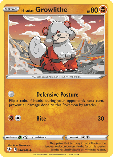 Hisuian Growlithe - Astral Radiance 70