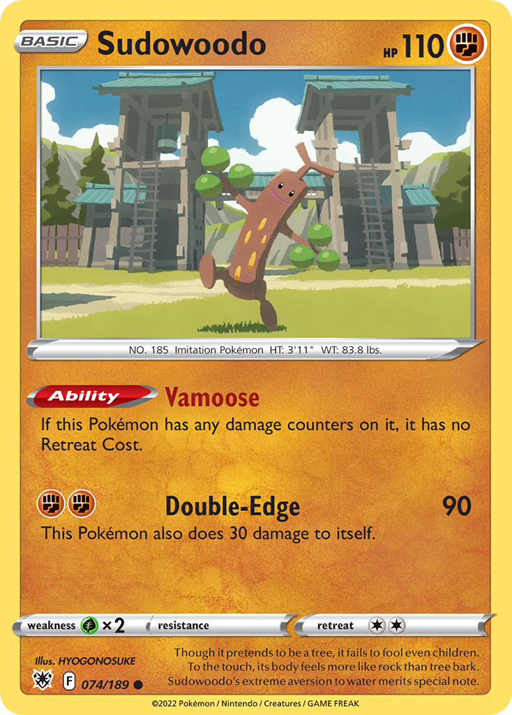 Sudowoodo – Astral Radiance 074/189 Pokémon card