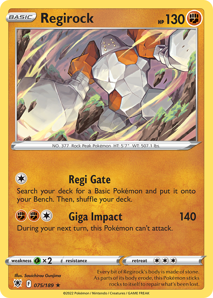 Regirock – Astral Radiance 075/189 Pokémon card