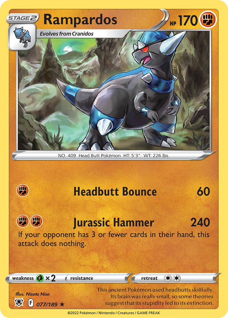 Rampardos – Astral Radiance 077/189 Pokémon card