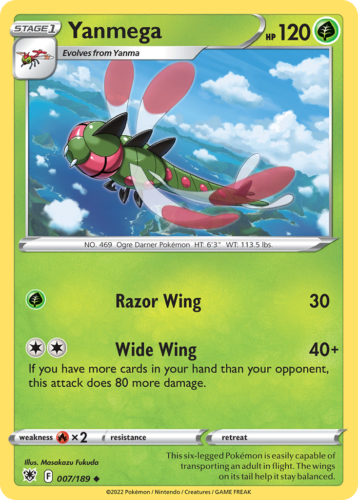 Yanmega – Astral Radiance 007/189 Pokémon card