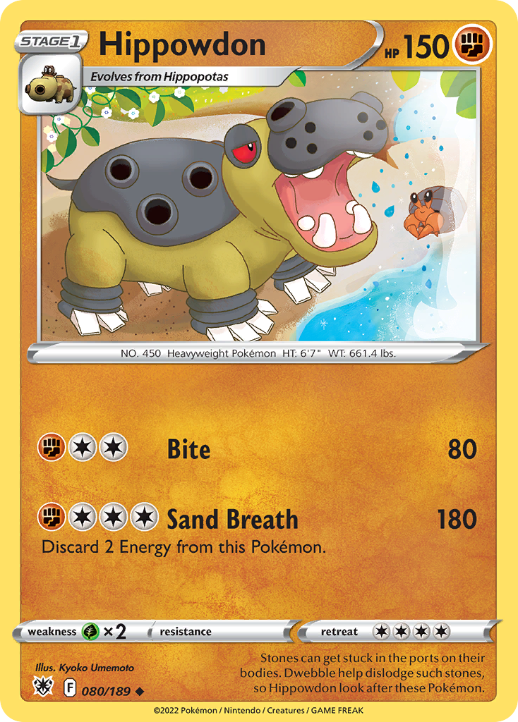 Hippowdon – Astral Radiance 080/189 Pokémon card