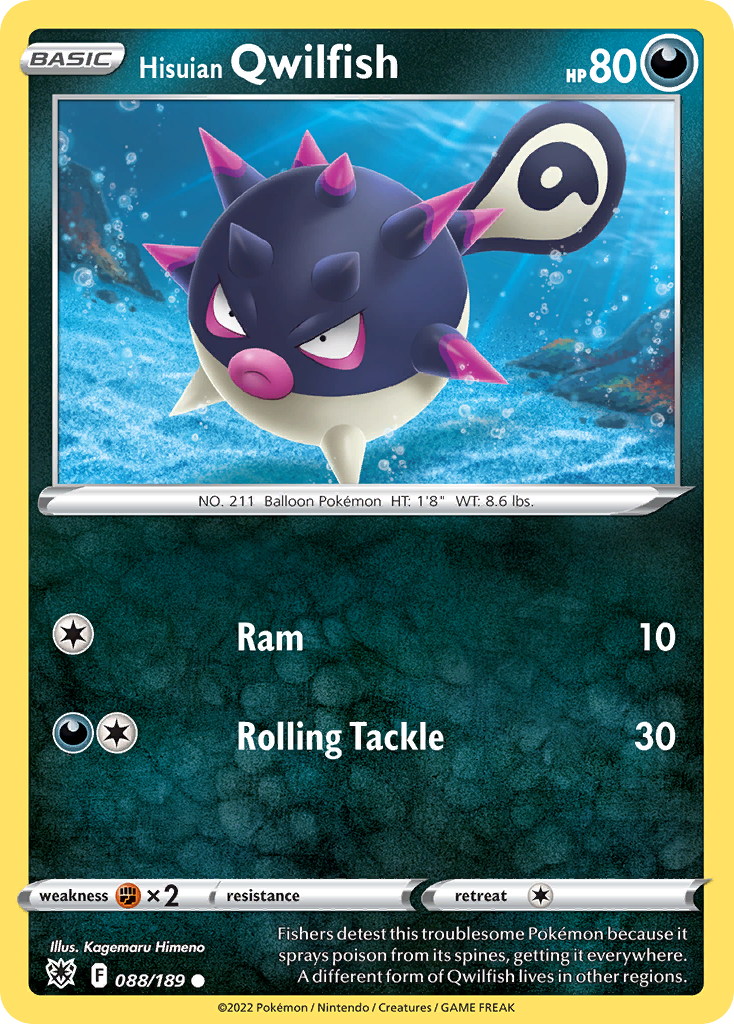Hisuian Qwilfish – Astral Radiance 088/189 Pokémon card