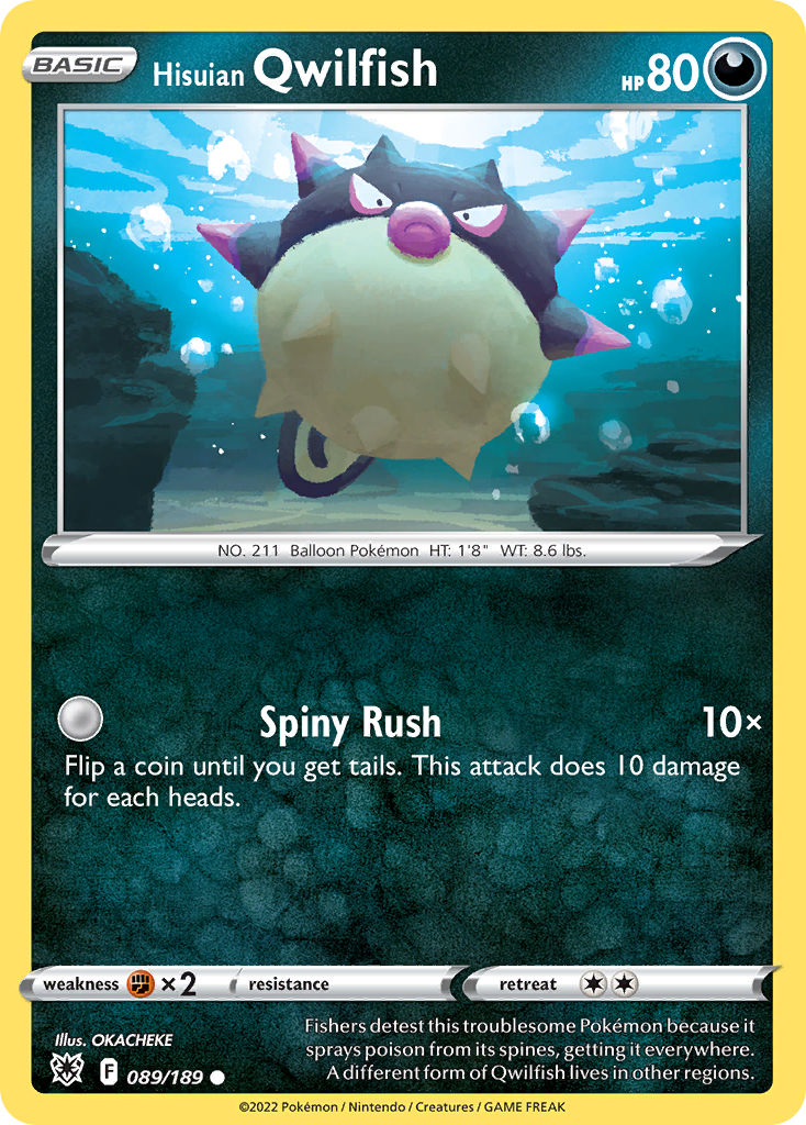 Hisuian Qwilfish – Astral Radiance 089/189 Pokémon card