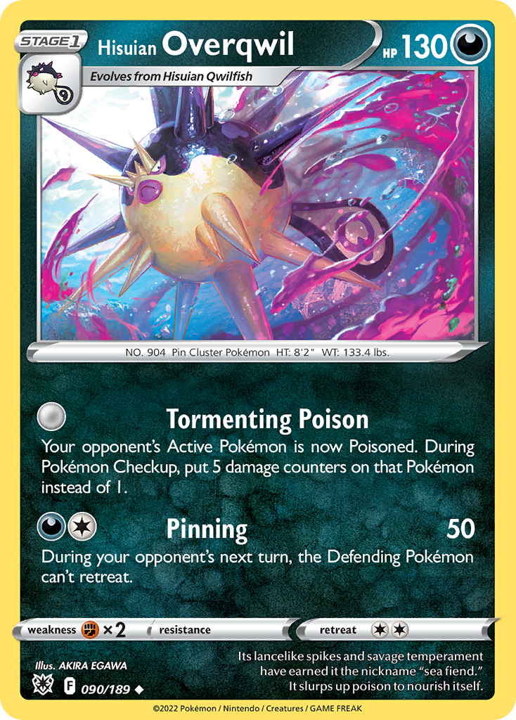 Hisuian Overqwil – Astral Radiance 090/189 Pokémon card