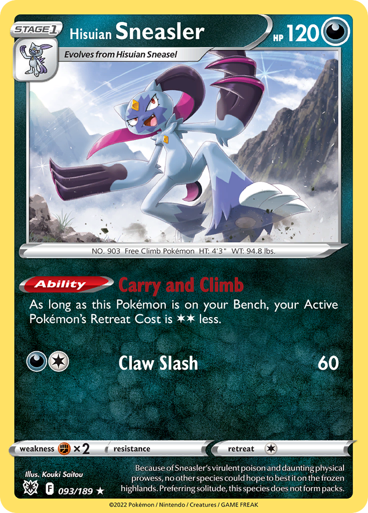 Hisuian Sneasler – Astral Radiance 093/189 Pokémon card