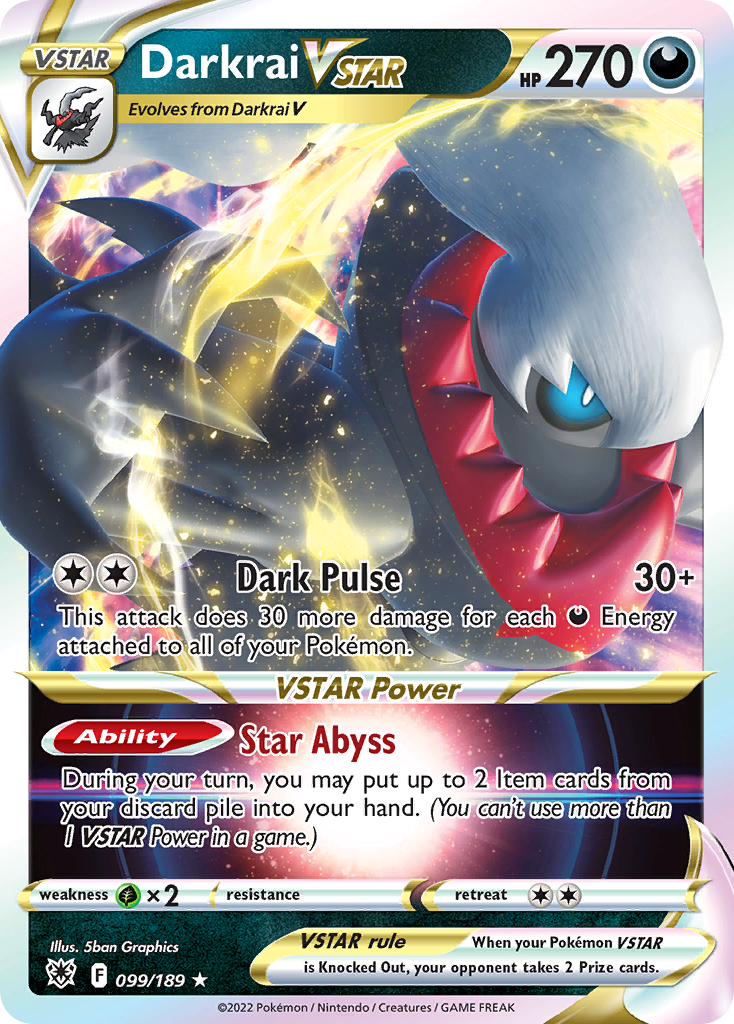 Darkrai VSTAR – Astral Radiance 099/189 Pokémon card