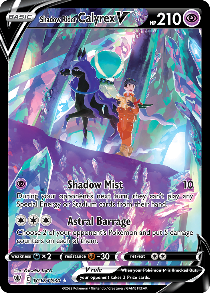 Shadow Rider Calyrex V – Astral Radiance Trainer Gallery TG17/TG30 Pokémon card