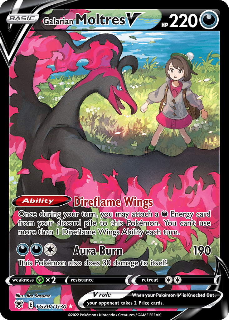 Galarian Moltres V – Astral Radiance Trainer Gallery TG20/TG30 Pokémon card