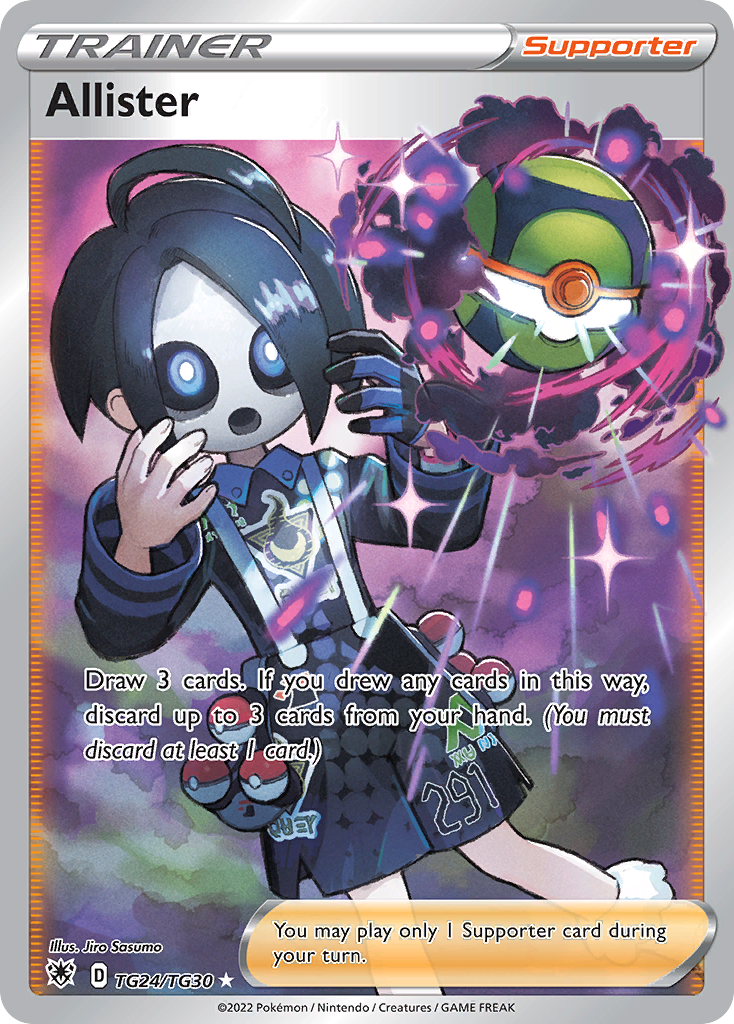 Allister – Astral Radiance Trainer Gallery TG24/TG30 Pokémon card