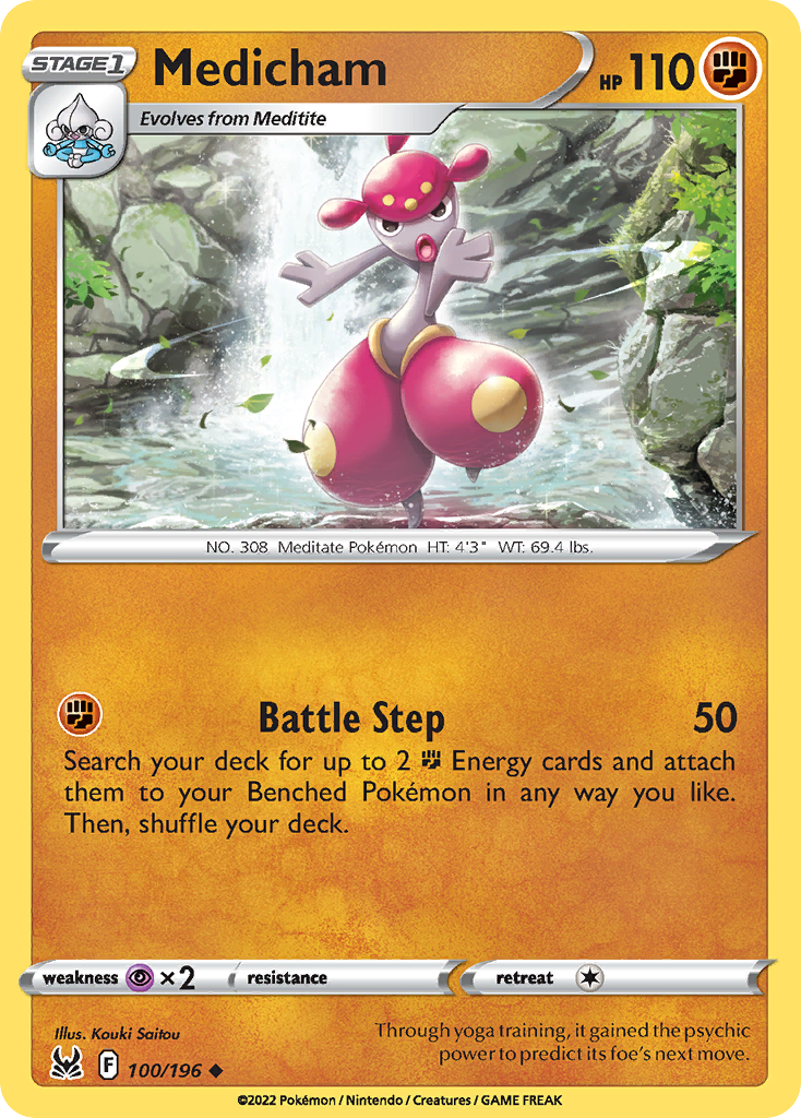 Medicham – Lost Origin 100/196 Pokémon card