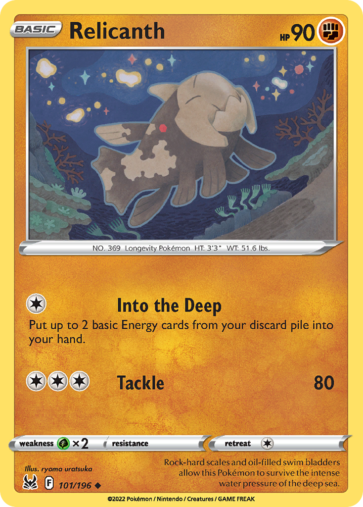 Relicanth – Lost Origin 101/196 Pokémon card
