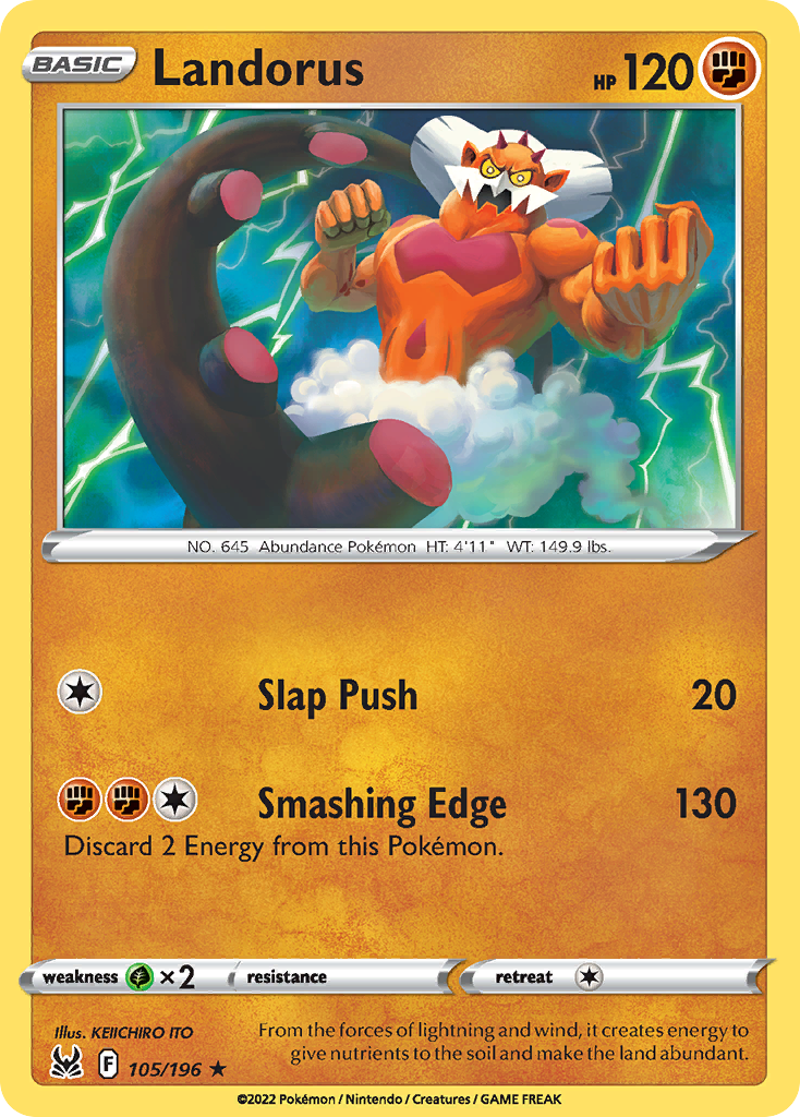 Landorus – Lost Origin 105/196 Pokémon card