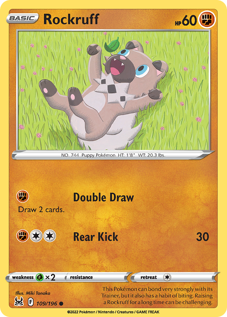 Rockruff – Lost Origin 109/196 Pokémon card
