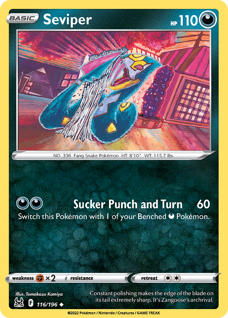 Seviper – Lost Origin 116/196 Pokémon card