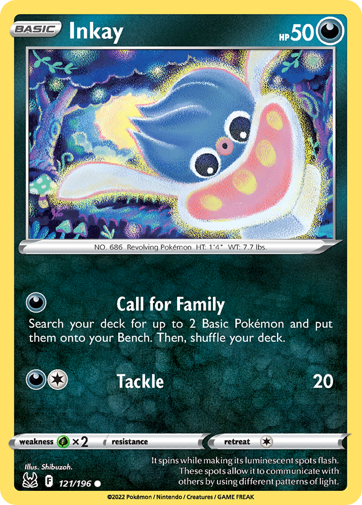 Inkay – Lost Origin 121/196 Pokémon card