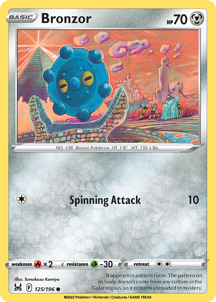 Bronzor – Lost Origin 125/196 Pokémon card