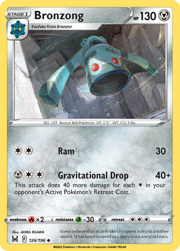 Bronzong – Lost Origin 126/196 Pokémon card