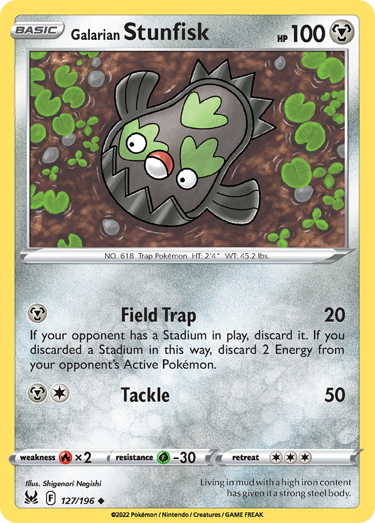 Galarian Stunfisk – Lost Origin 127/196 Pokémon card