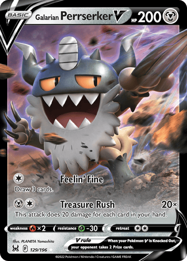 Galarian Perrserker V - Lost Origin 129