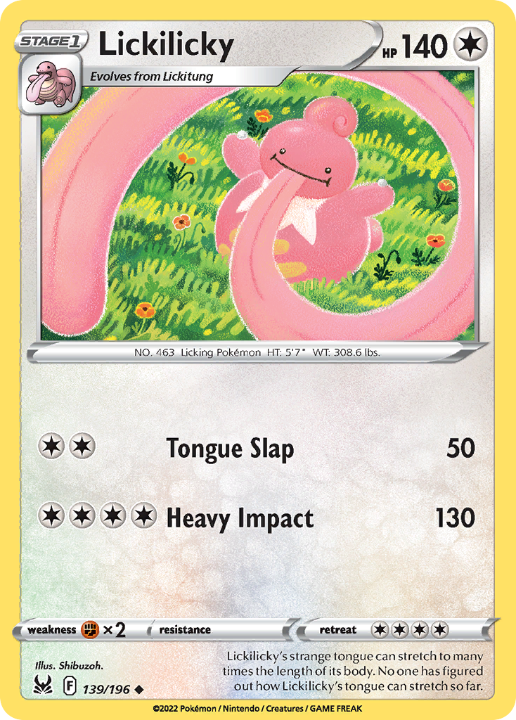 Lickilicky – Lost Origin 139/196 Pokémon card