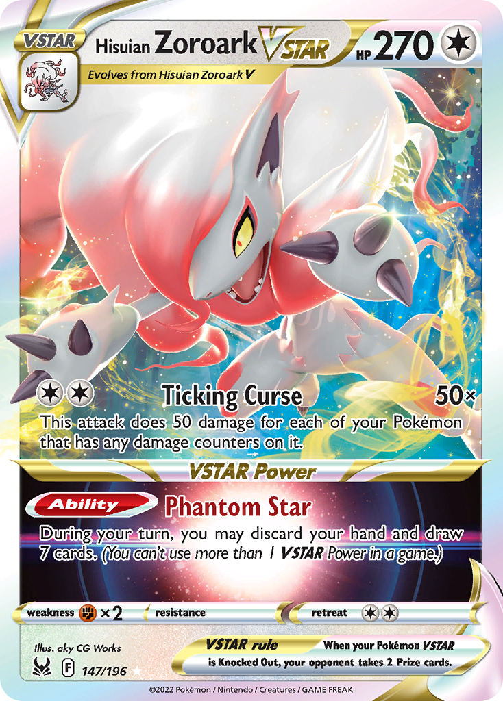 Hisuian Zoroark VSTAR – Lost Origin 147/196 Pokémon card