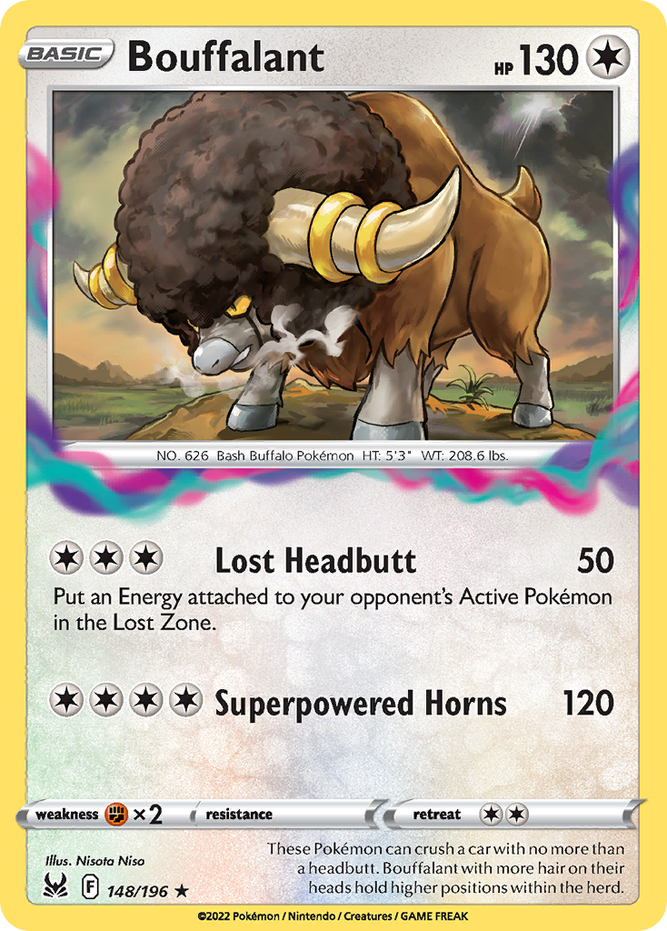 Bouffalant – Lost Origin 148/196 Pokémon card