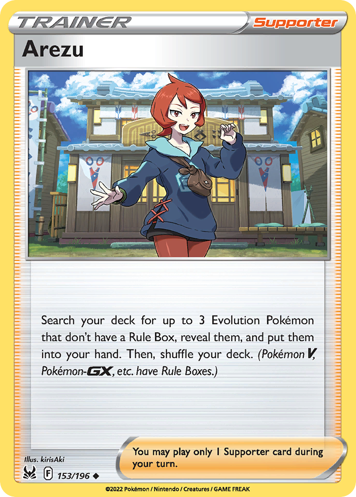 Arezu – Lost Origin 153/196 Pokémon card