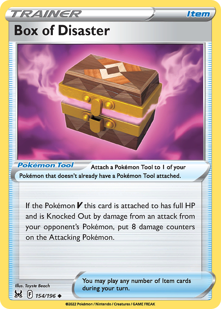Box of Disaster – Lost Origin 154/196 Pokémon card