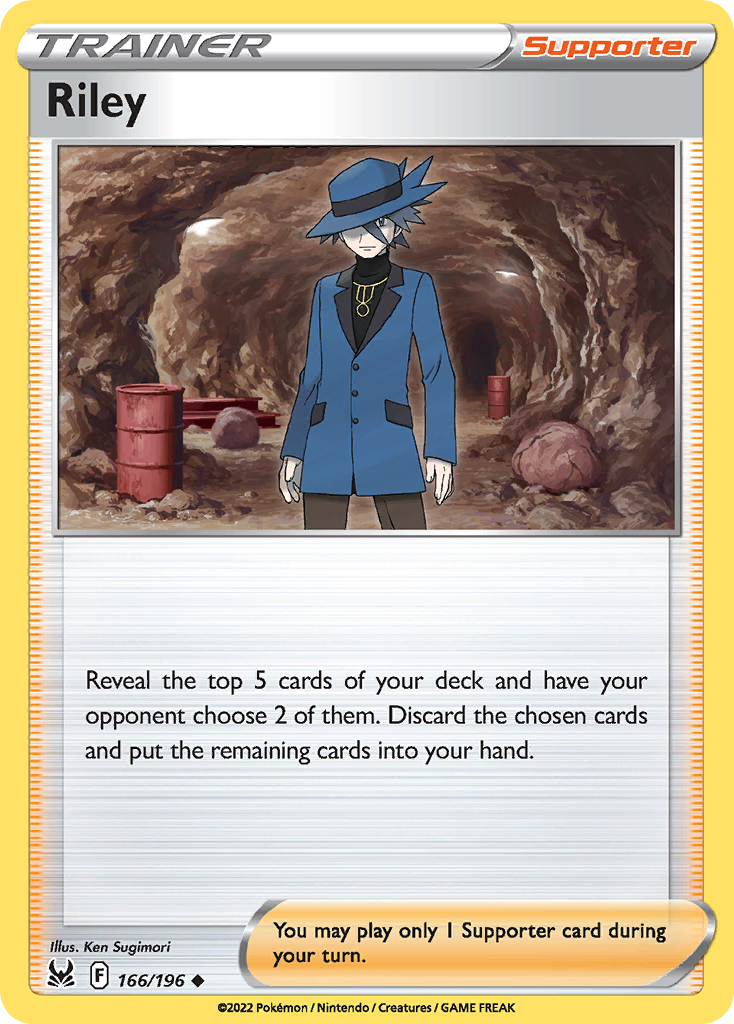 Riley – Lost Origin 166/196 Pokémon card