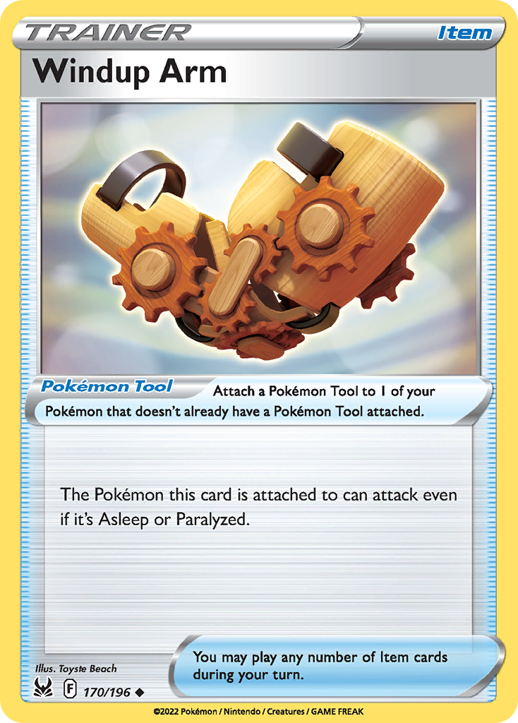 Windup Arm – Lost Origin 170/196 Pokémon card
