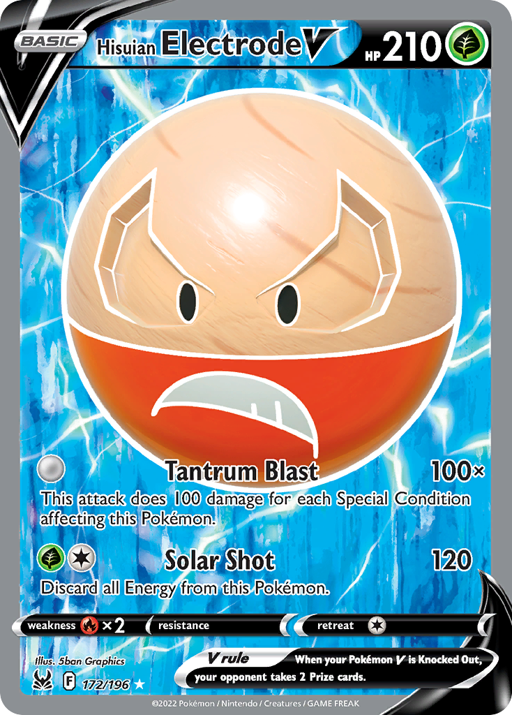 Hisuian Electrode V – Lost Origin 172/196 Pokémon card
