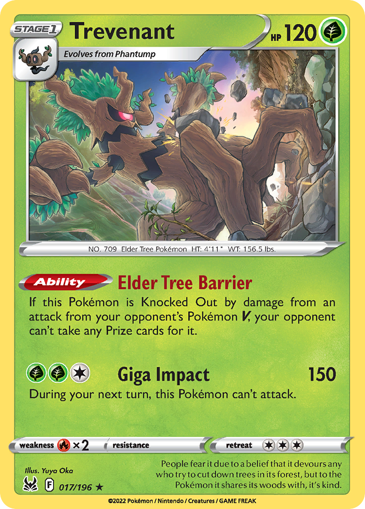Trevenant – Lost Origin 017/196 Pokémon card