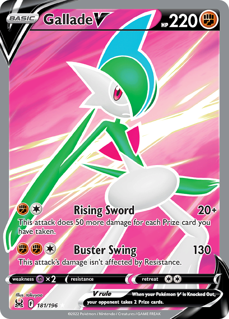 Gallade V – Lost Origin 181/196 Pokémon card