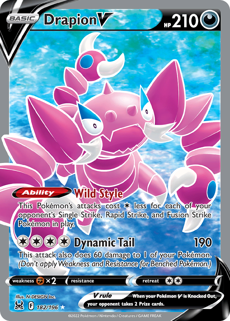 Drapion V – Lost Origin 182/196 Pokémon card