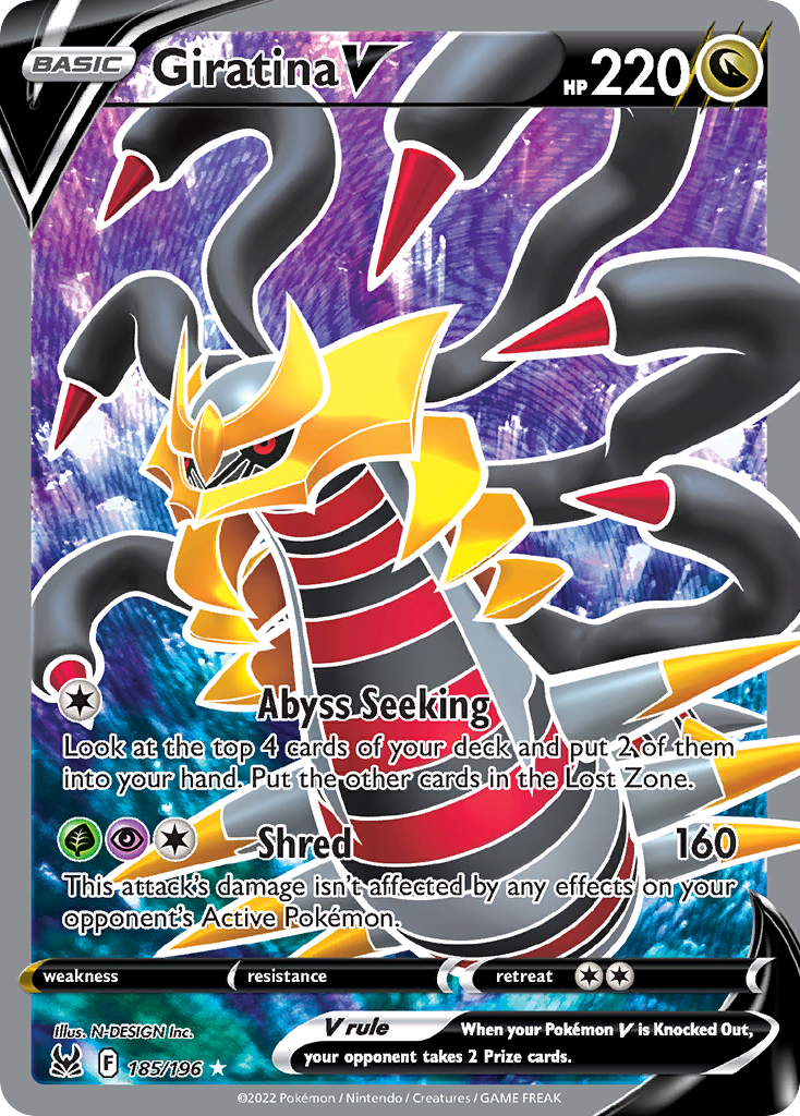Giratina V – Lost Origin 185/196 Pokémon card