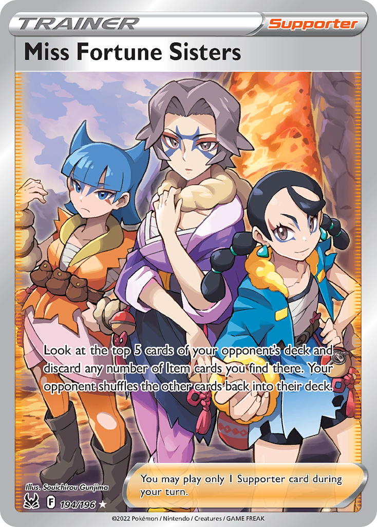 Miss Fortune Sisters – Lost Origin 194/196 Pokémon card