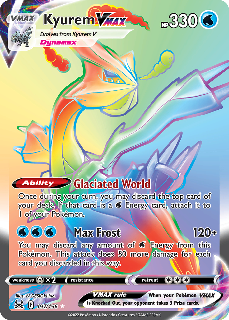 Kyurem VMAX – Lost Origin 197/196 Pokémon card
