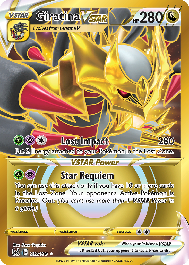 Giratina VSTAR – Lost Origin 212/196 Pokémon card