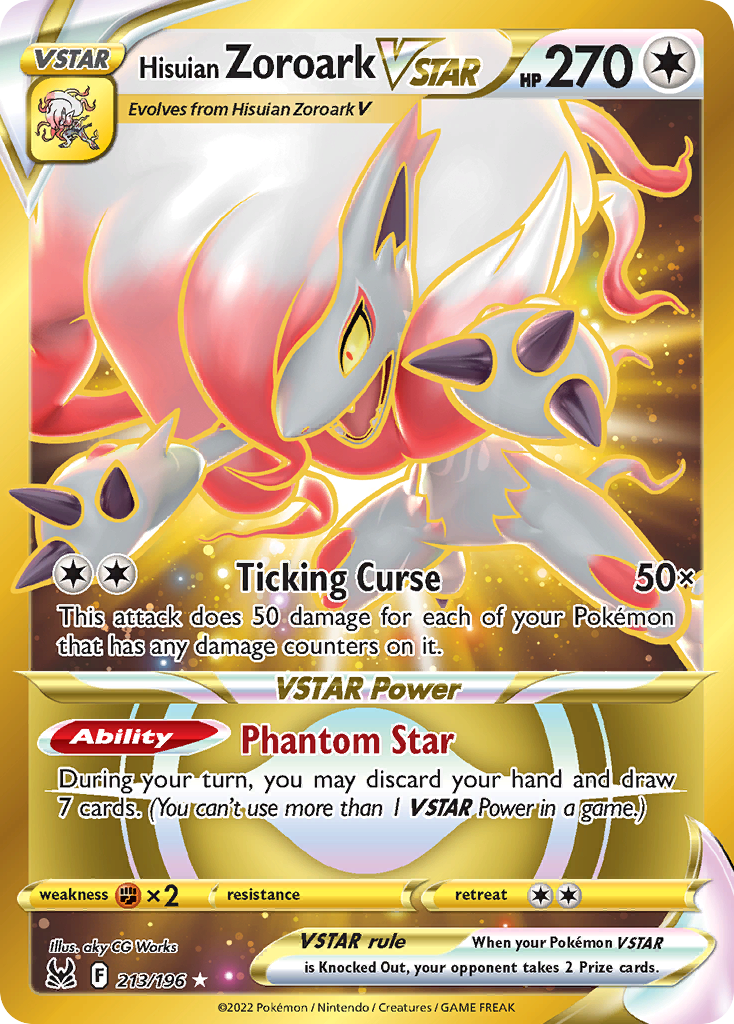 Hisuian Zoroark VSTAR – Lost Origin 213/196 Pokémon card