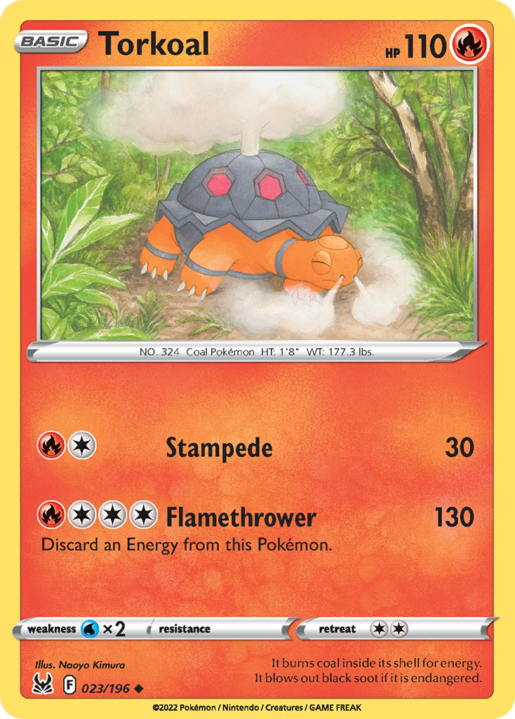 Torkoal – Lost Origin 023/196 Pokémon card